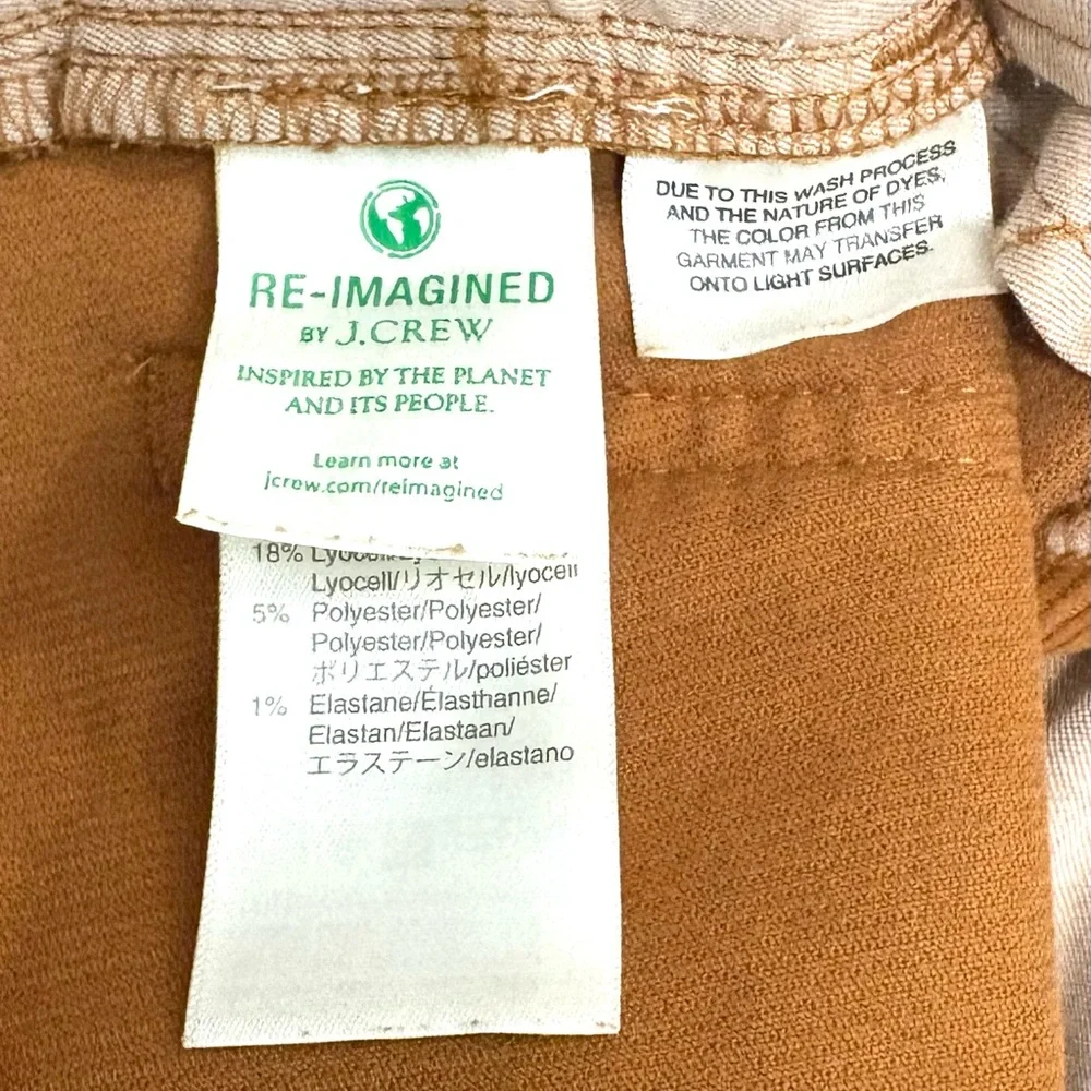 J. Crew Corduroy Pants Womens 27 Brown Rust Vintage Straight Stretch Preppy Boho